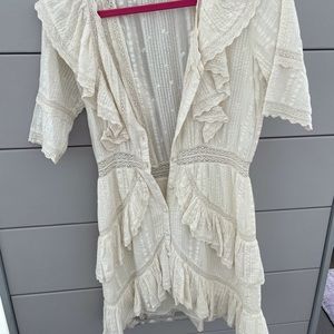 Loveshack button up mini dress, cream